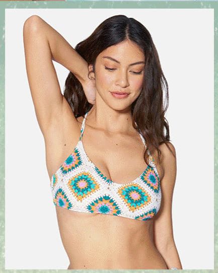 Crochet Diamonds Scoop Front Halter