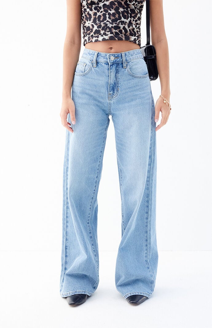 Image: Jessie Medium Indigo High Waisted Baggy Jeans