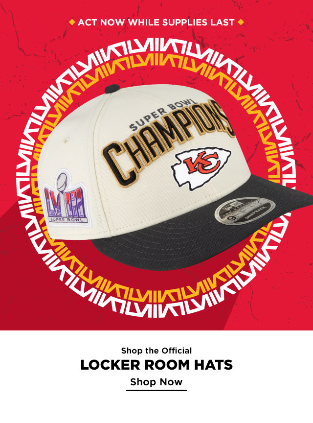 Act now while supplies last. Shop the Official Locker Room Hats. Shop Now