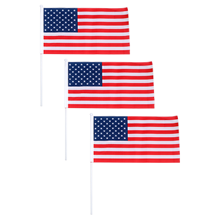 3-ct. mini American flags