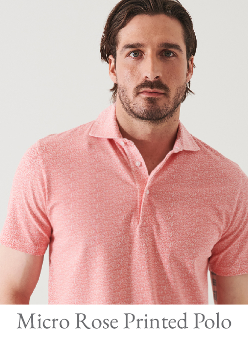 PIMA COTTON STRETCH PRINTED POLO