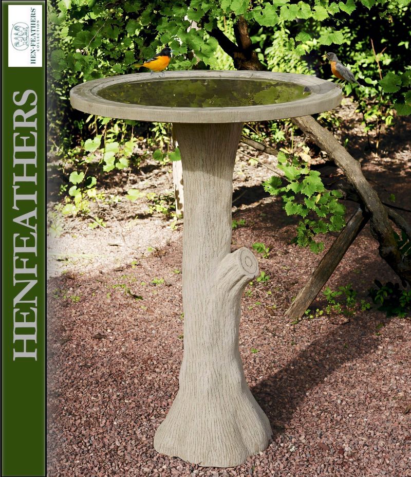 Chambord Faux Bois Birdbath