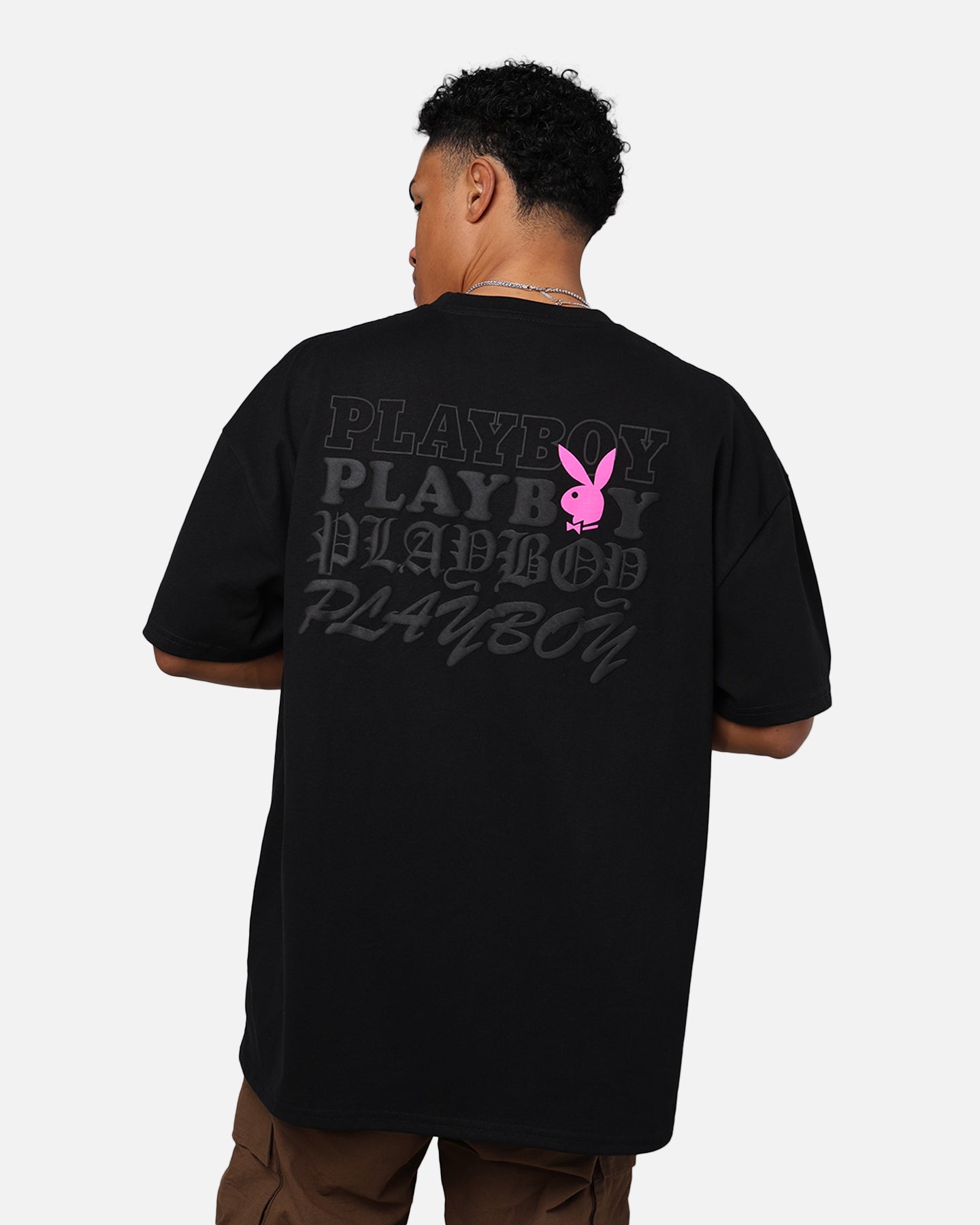 Image of Playboy By Culture Kings Stacked T-Shirt Black