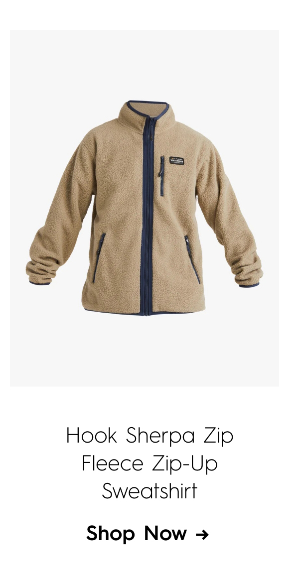 Hook Sherpa Zip Fleece Zip-Up Sweatshirt