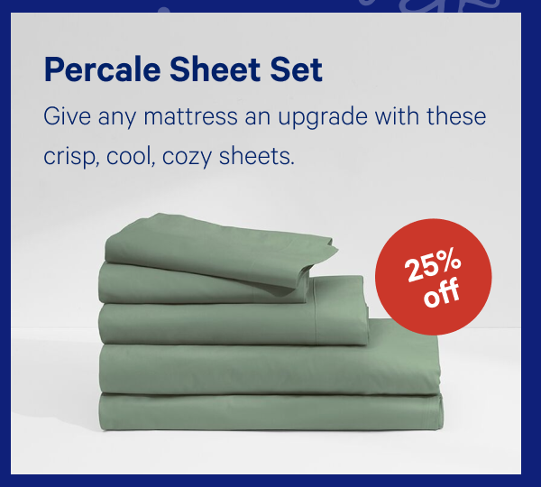 [25% off] >> Percale Sheet Set >>