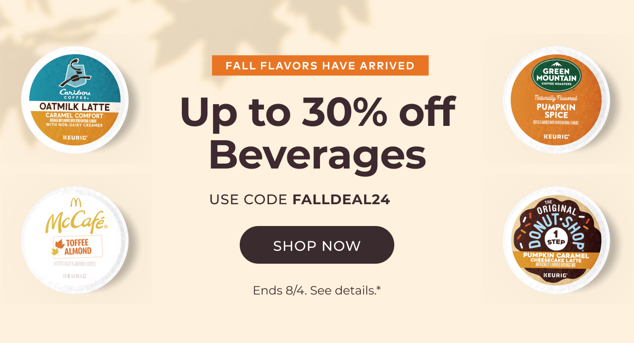 Up to 30% off beverages with code FALLDEAL24