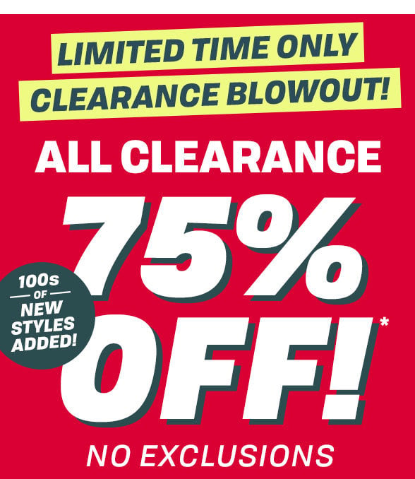 All Clearance 75% off