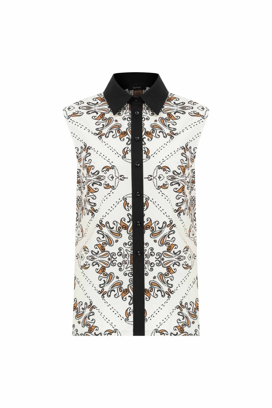 Image of Printed Sleeveless Shirt