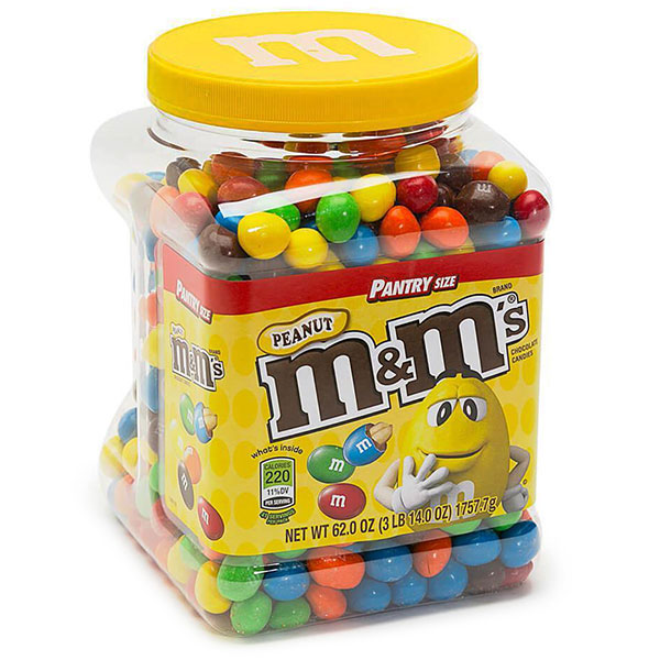 130248 - Milk Chocolate Peanut M&M's Candy: 56-Ounce Jar