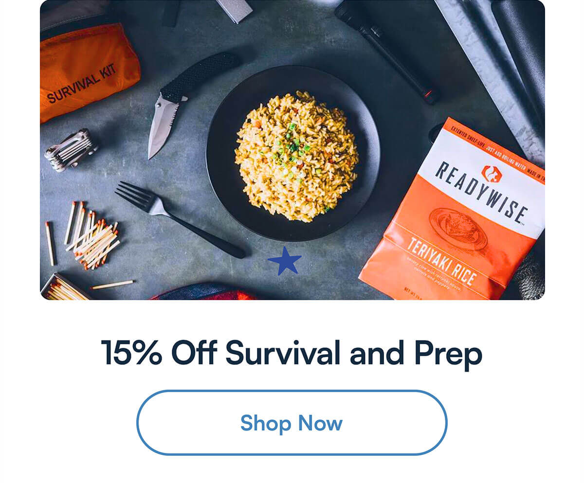 15% Off Survival and Prep