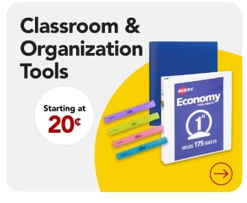 Classroom & Organization Tools starting at $0.20