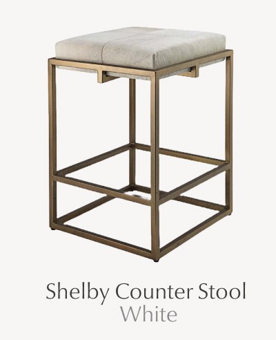 Shelby Counter Stool - White 