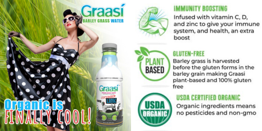 Graasi Organic Barley Water: Organic is Finally Cool!