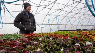 Katy Rogers, the farm manager at Teter Organic Farm and Retreat Center, Noblesville, Ind., March 21, 2024.