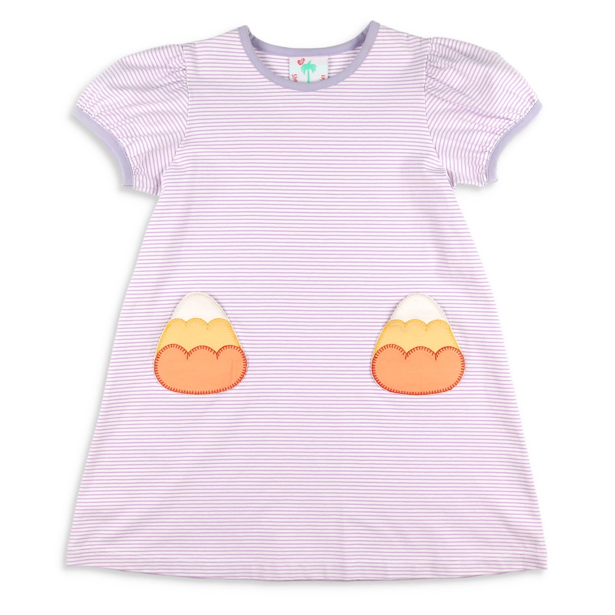 Image of Girls Pocket Play Dress - Candy Corn