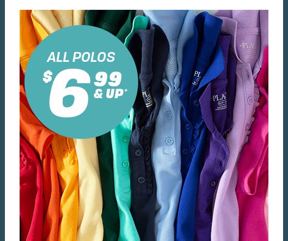 $6.99 & Up All Polos