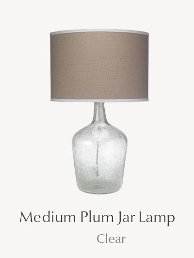 Medium Plum Jar Lamp in Clear - SHOP NOW