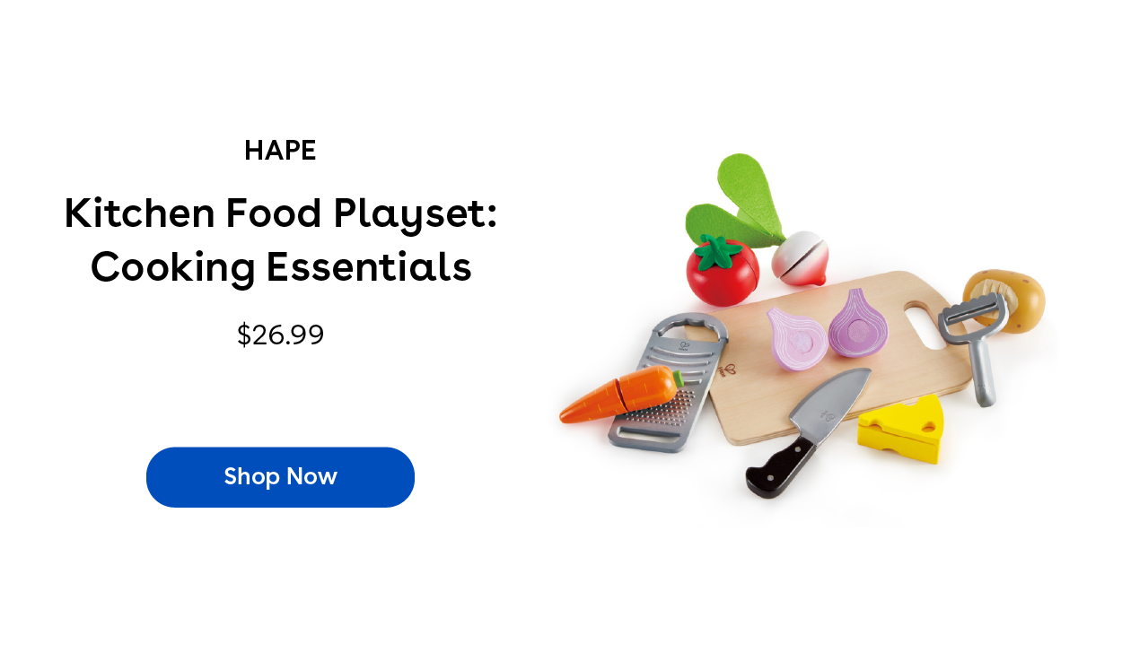 Hape Kitchen Food Playset: Cooking Essentials $26.99 Shop Now