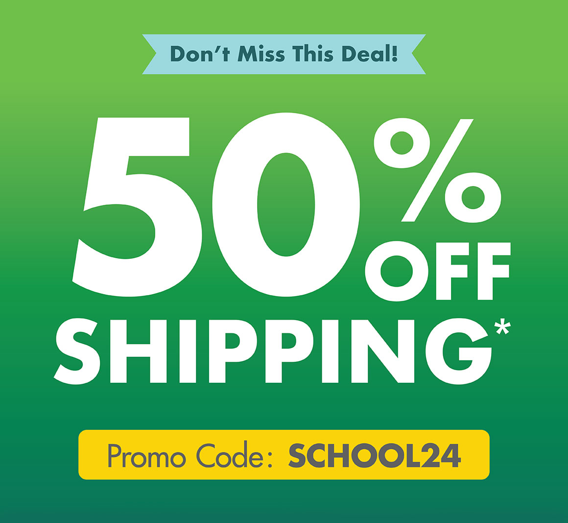 Get 50% off shipping online sitewide with code SCHOOL24 until 8/4/24