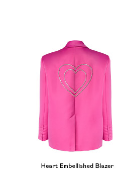 Premium Heart Embellished Blazer