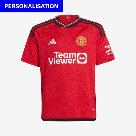 adidas Manchester United Home Shirt 2023 2024 Juniors