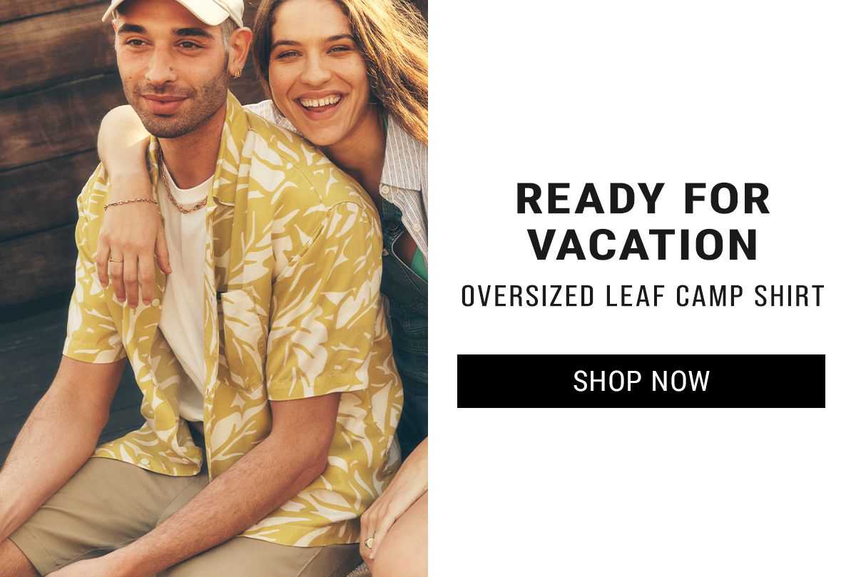 Ready for Vacation OVERSIZED LEAF CAMP SHIRT. Shop Now