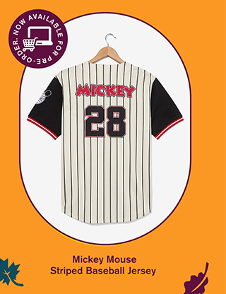 Mickey Mouse Striped Baseball Jersey