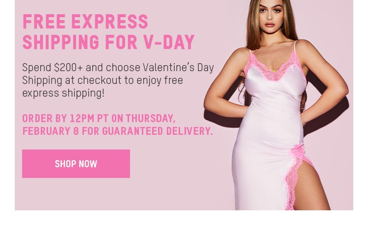 FREE SHIPPING FOR V-DAY