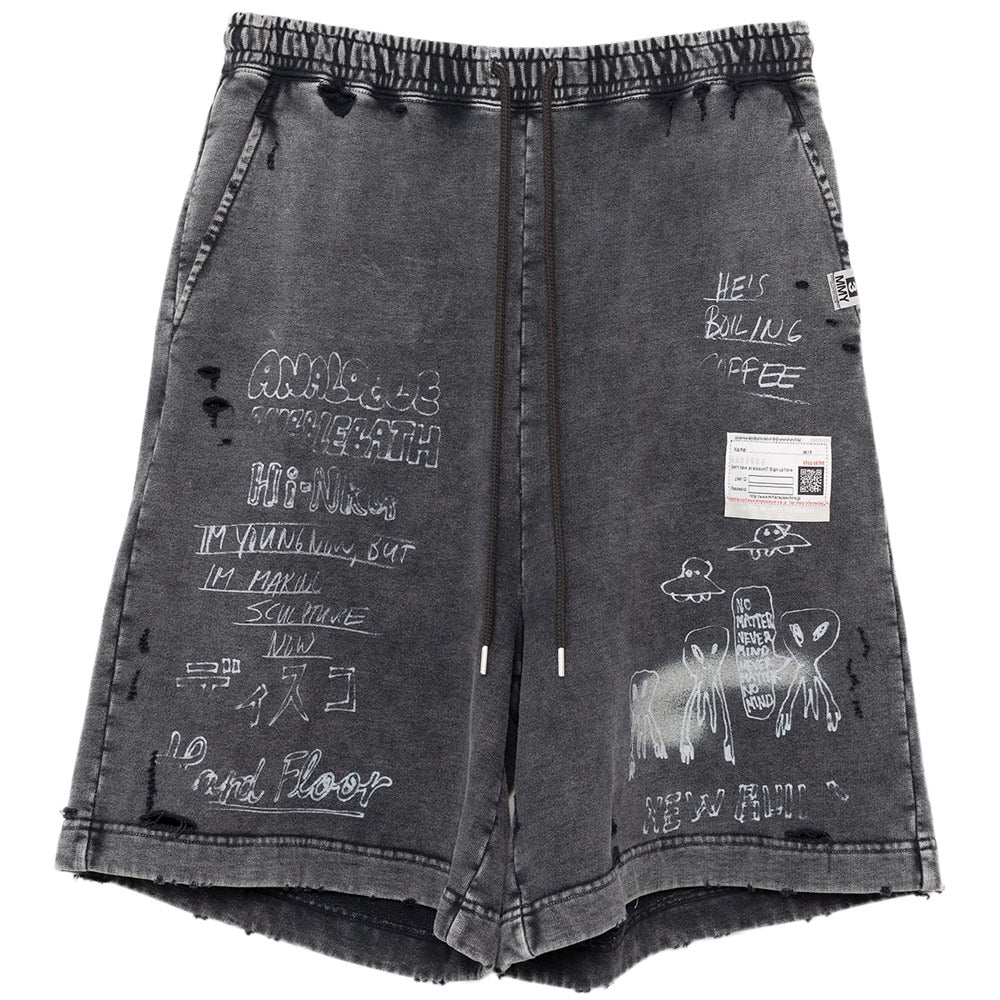 Image of Bleached Shorts 'Black'