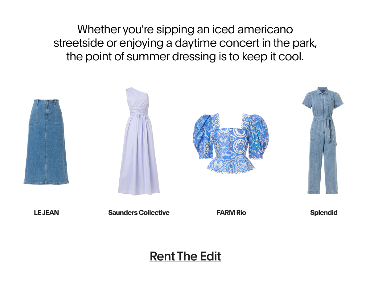 Whether you're sipping an iced americano streetside or enjoying a daytime convert in the park, the point of summer dressing is to keep it cool.