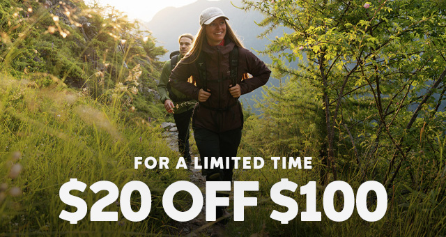 For a limited time $20 off $100