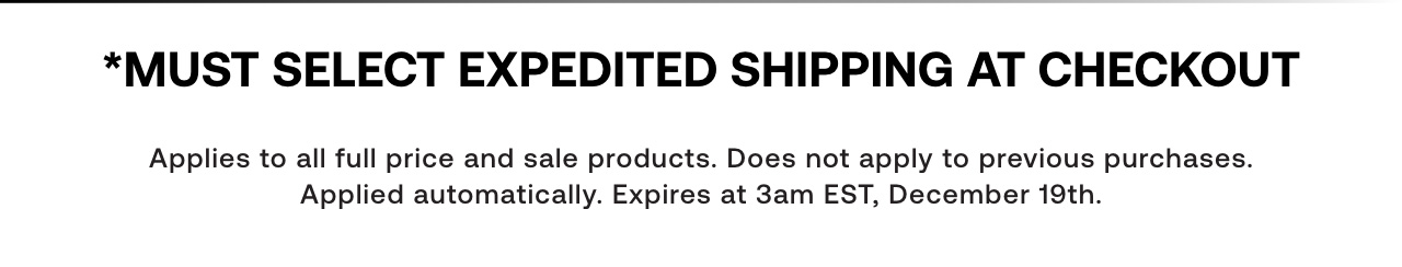 Free Expedited Shipping