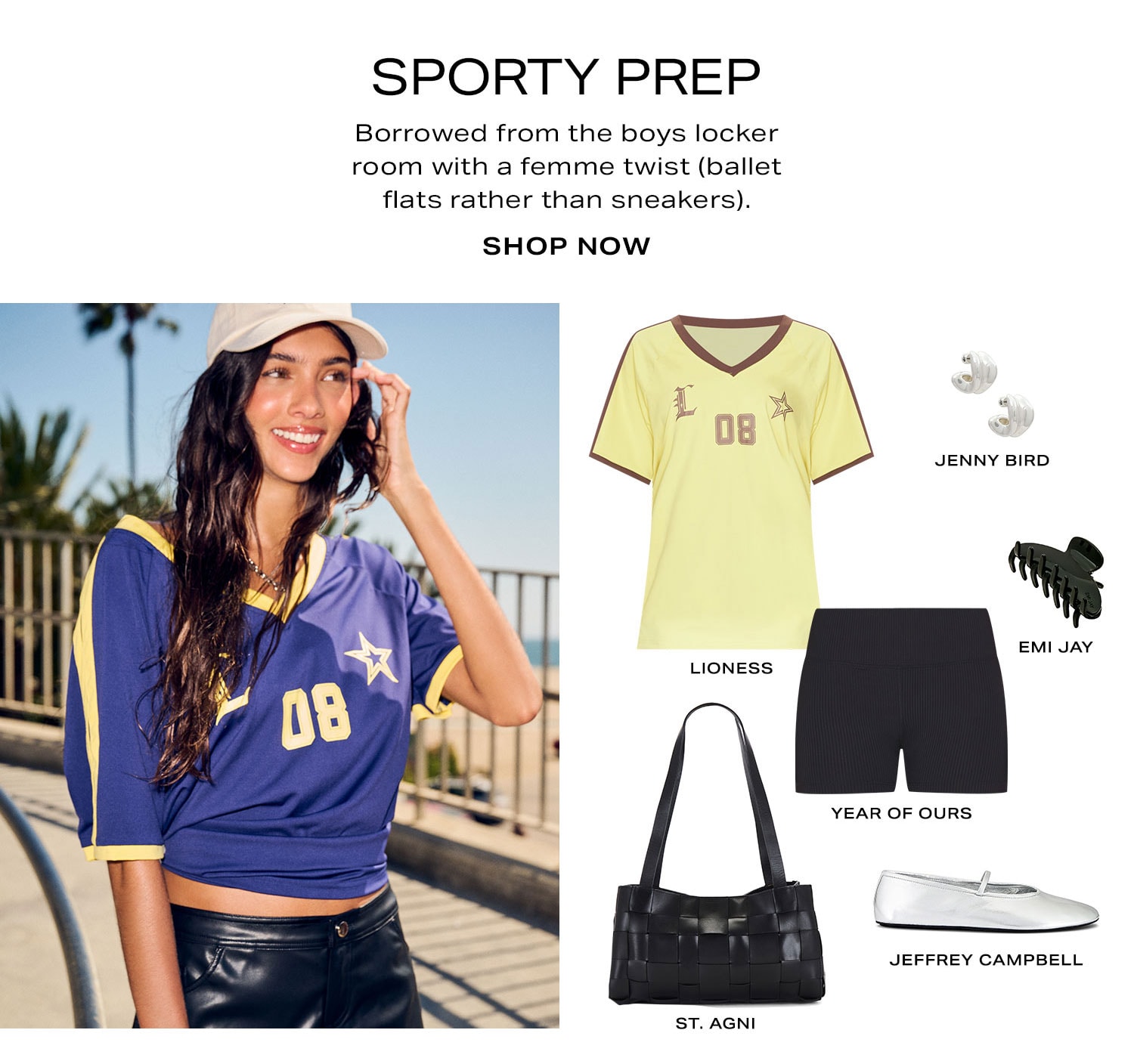 Sporty Prep. Borrowed from the boys locker room with a femme twist (ballet flats rather than sneakers). Product Assortment. Shop Now.