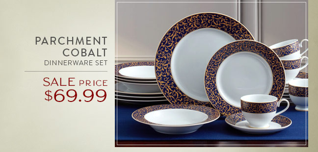 Parchment Cobalt Dinnerware Set | Sale Price $69.99