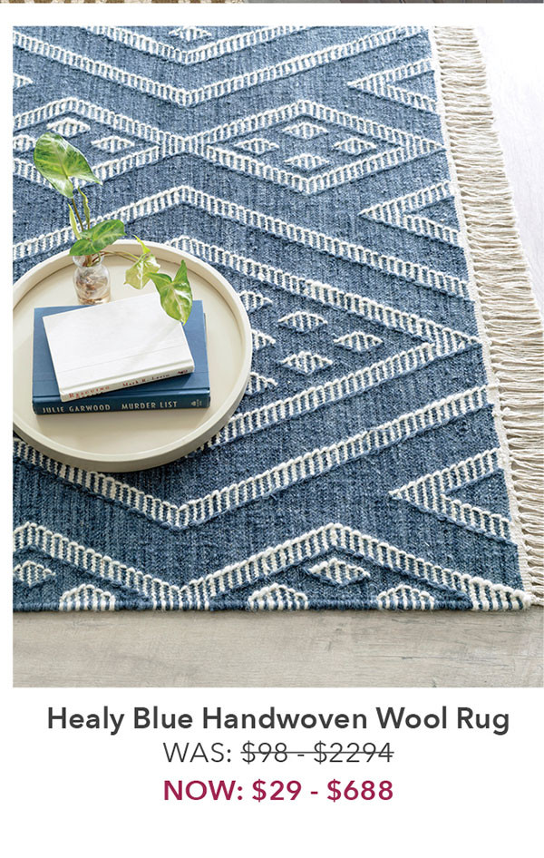 Healy Blue Handwoven Wool Rug