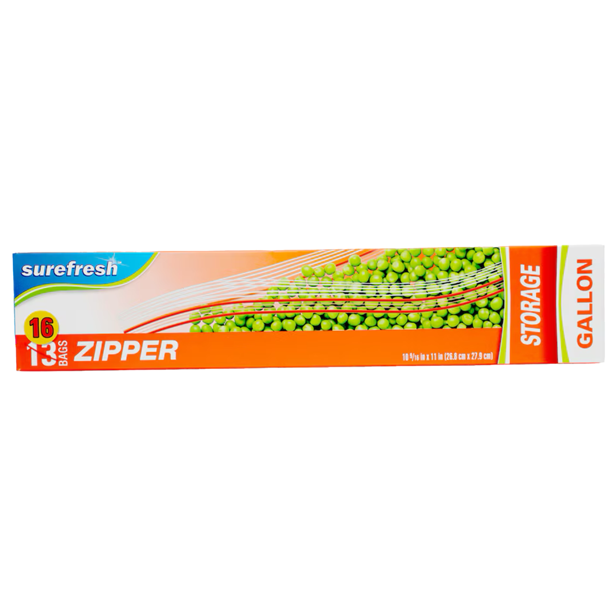 16-ct. Surefresh double zipper seal gallon storage bags