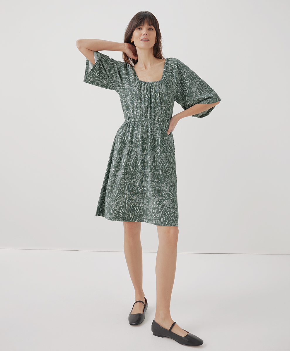 Image of Women's Luxe Jersey Flutter Sleeve Dress