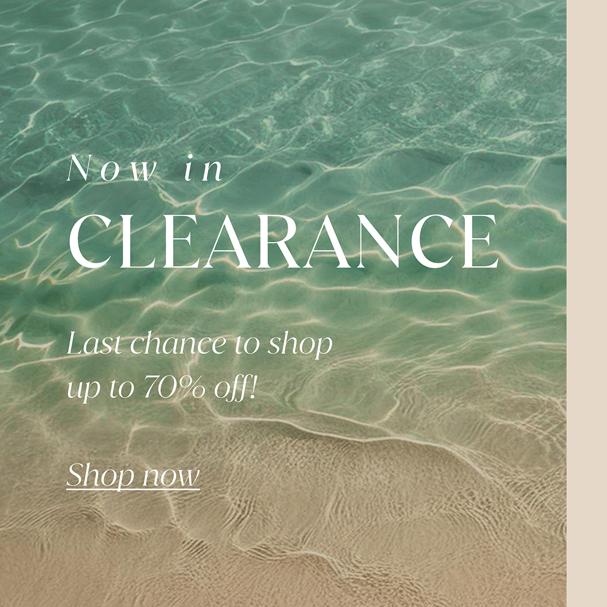 Now in Clearance! Shop up to 70% off!