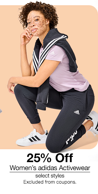 25% off Women's adidas Activewear, select styles. Excluded from coupons.