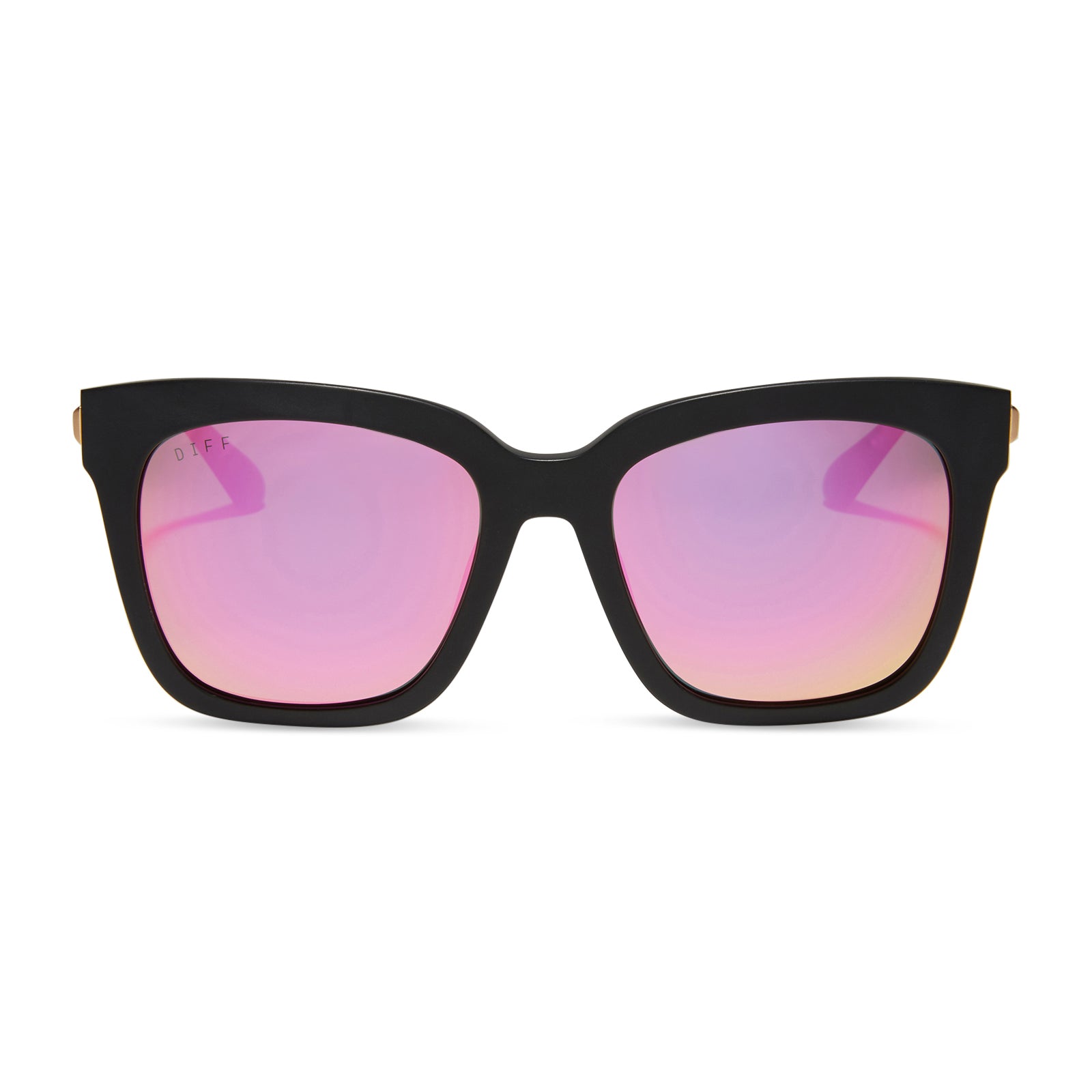 Image of BELLA - MATTE BLACK + PINK MIRROR + POLARIZED SUNGLASSES