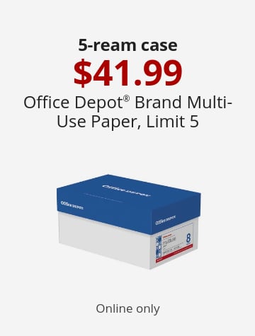 5-ream case 34.99 Office Depot® Brand Multi-Use Paper