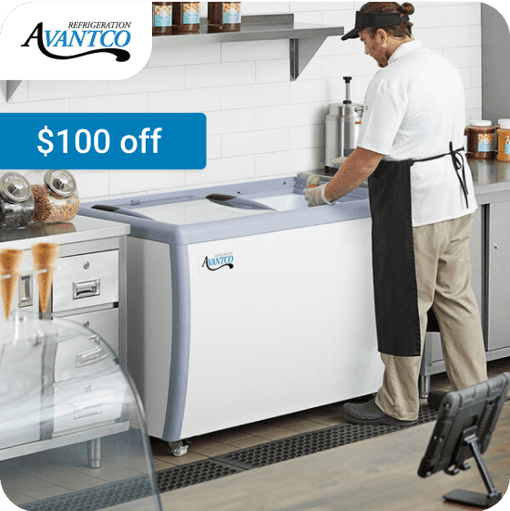 $100 off Ice cream Dipping Cabinets