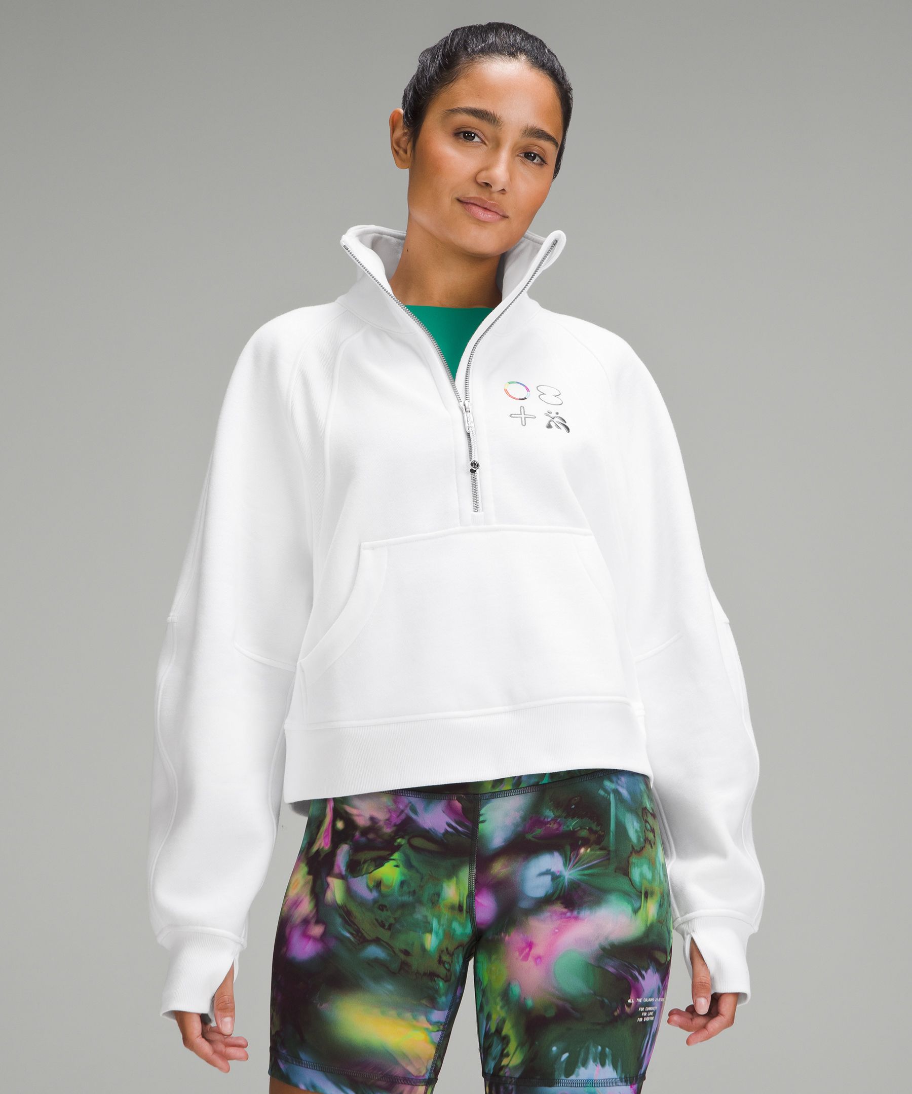 Scuba Oversized Funnel-Neck Half Zip Pride