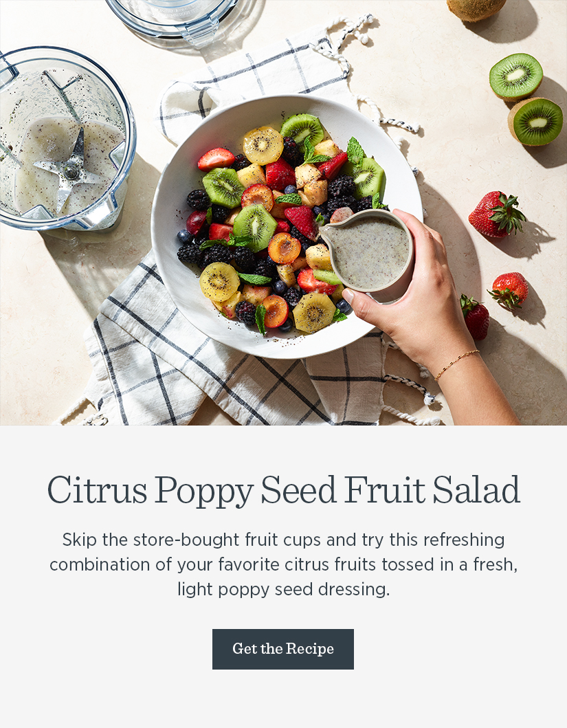 Citrus Poppyseed Fruit Salad: Skip the store-bought fruit cups and try this refreshing combination of your favorite citrus fruits tossed in a fresh, light poppy seed dressing.