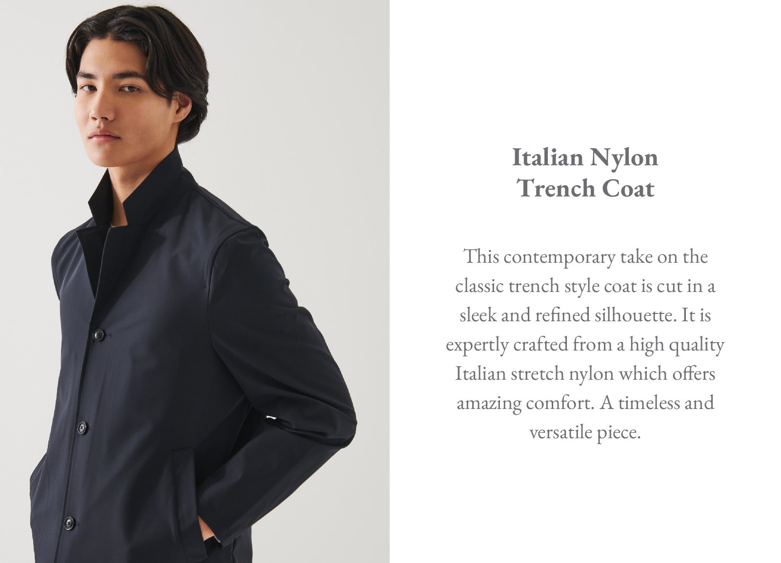 ITALIAN NYLON TRENCH COAT