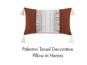 Palermo Tassel Decorative Pillow in Henna