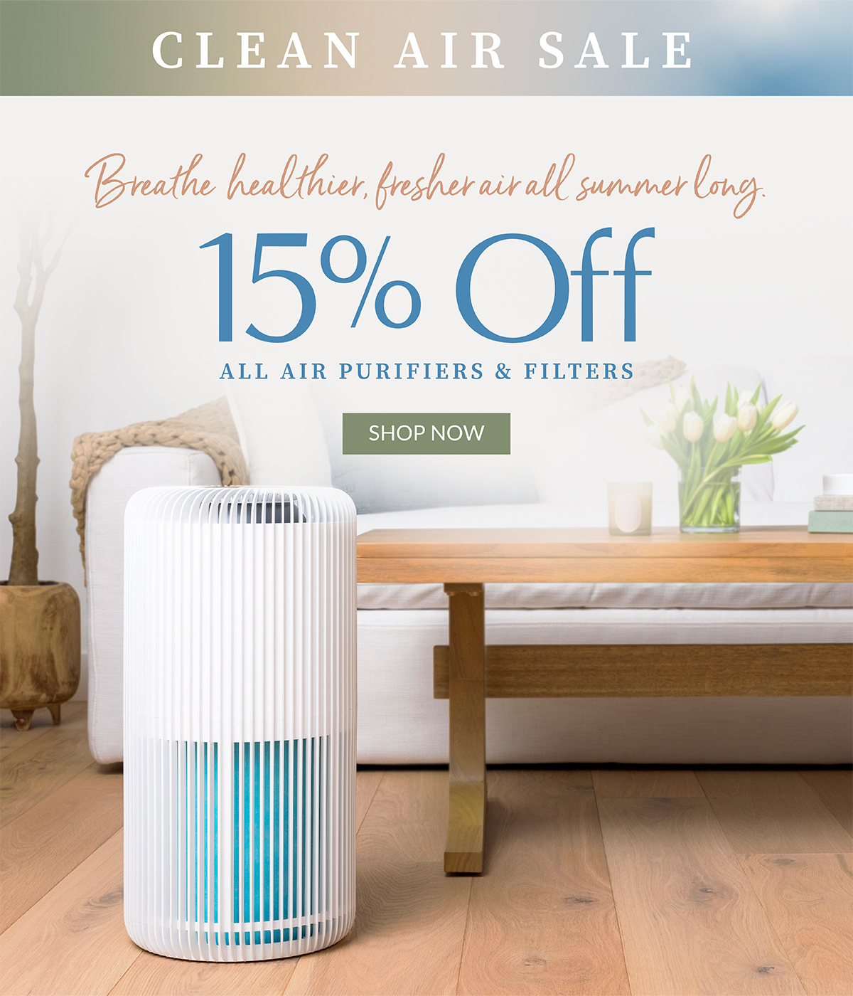 Clean Air Sale - 15% Off All Air Purifiers And Filters