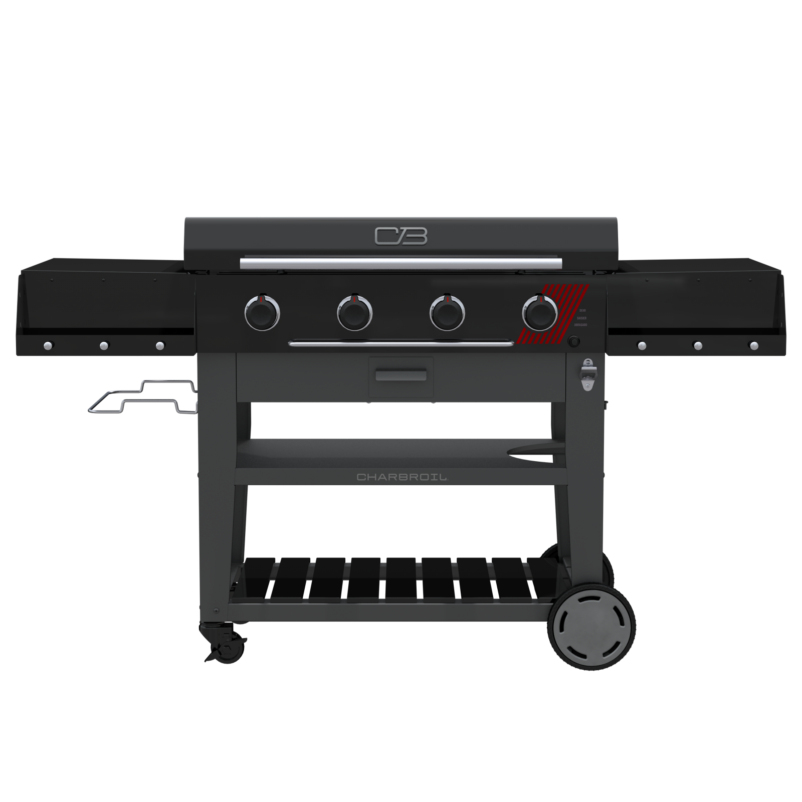 Image of 36" Performance Series™ Deluxe Propane Gas Griddle with Cart 4 Burner Flat Top Grill