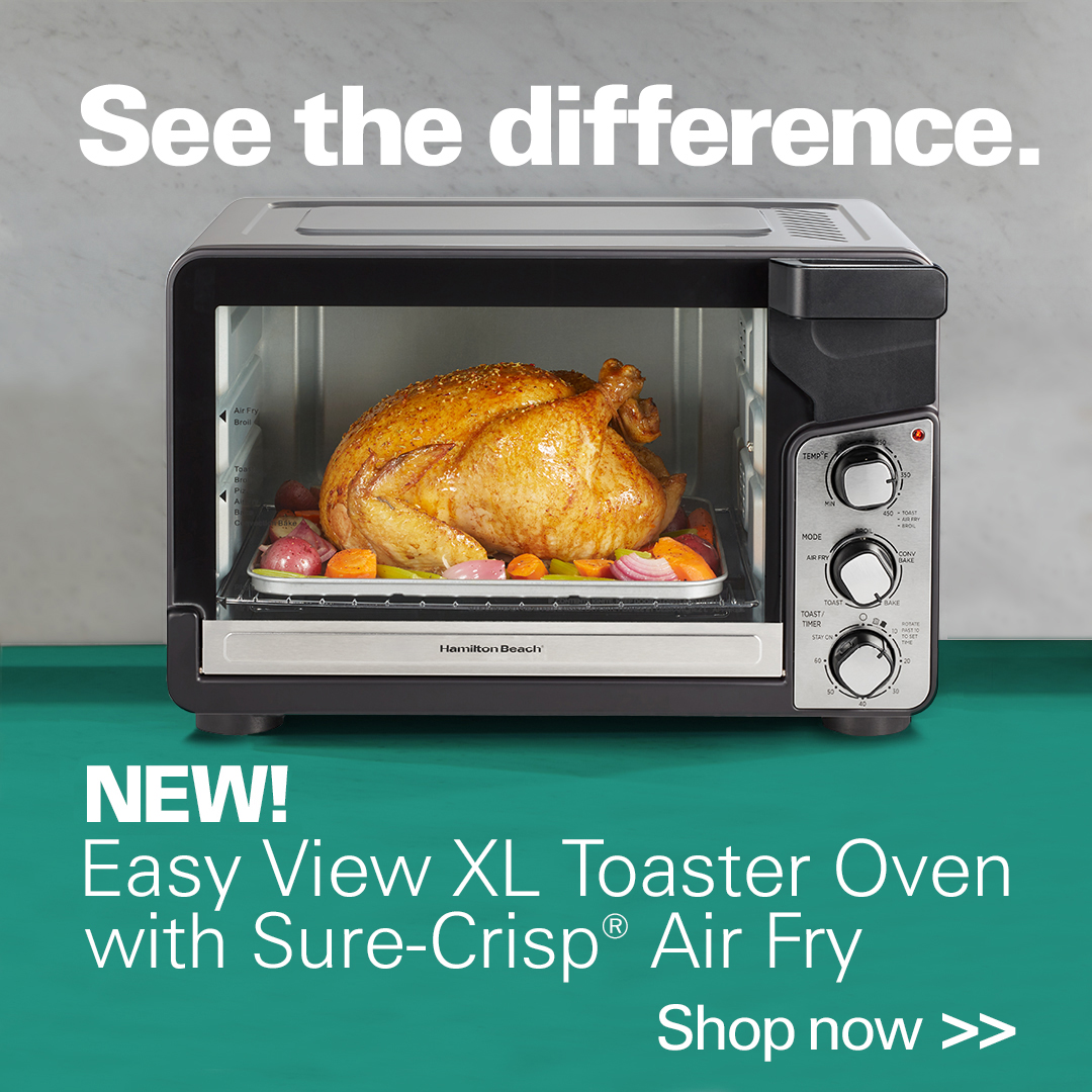 New! Easy view extra large toaster oven with sure crisp air fry