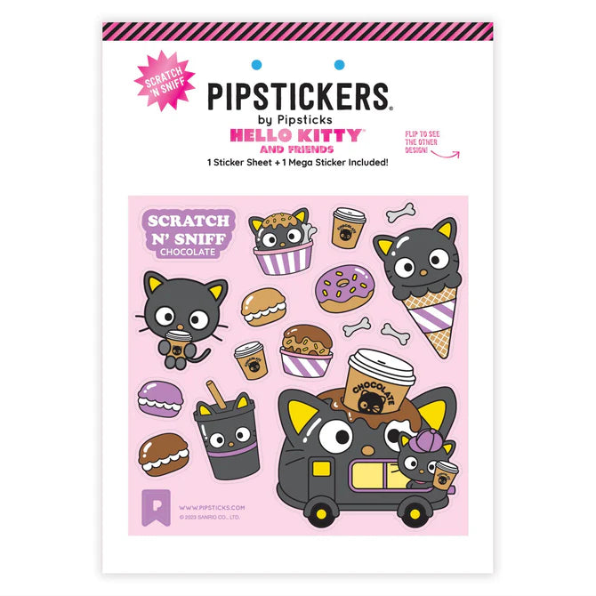 Pipsticks + Hello Kitty Chococat Chocolate Chariot Scratch 'n Sniff Stickers